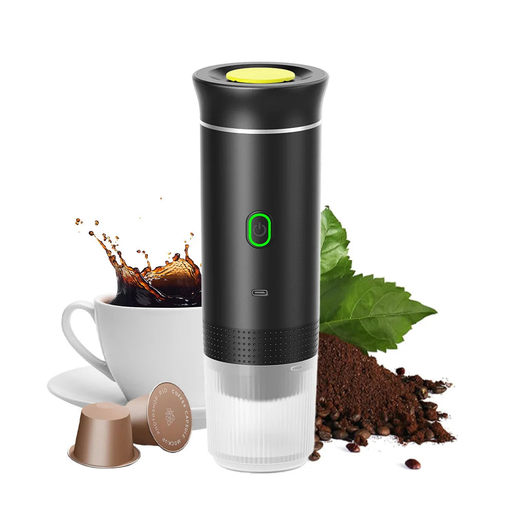 3 in 1 Portable Coffee Maker Nes/DG/Ground Coffee Compatible 12 Volt Espresso Machine with Foldable Holder & Carrying Case 3 in 1 Portable Coffee Maker Nes/DG/Ground Coffee Compatible 12 Volt Espresso Machine with Foldable Holder & Carrying Case
